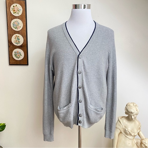 Jos A Bank Silk Blend Ribbed Cardigan - Picture 11 of 11